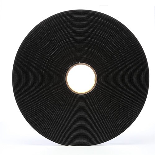 Ruban en mousse de vinyle 4508, 25,4 mm (1") la x 32,9 m (108') lo, 125 mils, Noir NTL Industrial