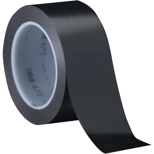 471 Vinyl Tape, 102 mm (4") W x 32.9 m (108') L, 5.2 mils, Black NTL Industrial