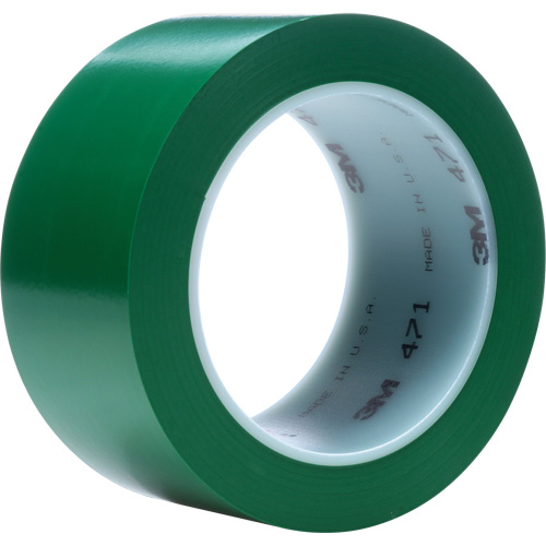 471 Vinyl Tape, 12 mm (1/2") W x 32.9 m (108') L, 5.3 mils, Green NTL Industrial