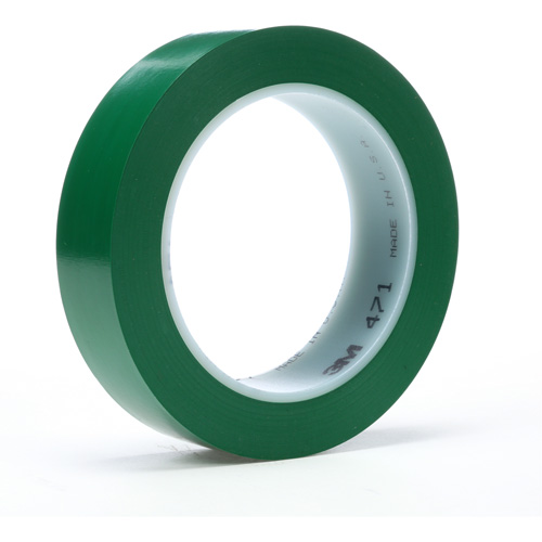 471 Vinyl Tape, 19 mm (3/4") W x 32.9 m (108') L, 5.2 mils, Green NTL Industrial