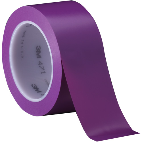 471 Vinyl Tape, 50.8 mm (2") W x 32.9 m (108') L, 5.2 mils, Purple NTL Industrial