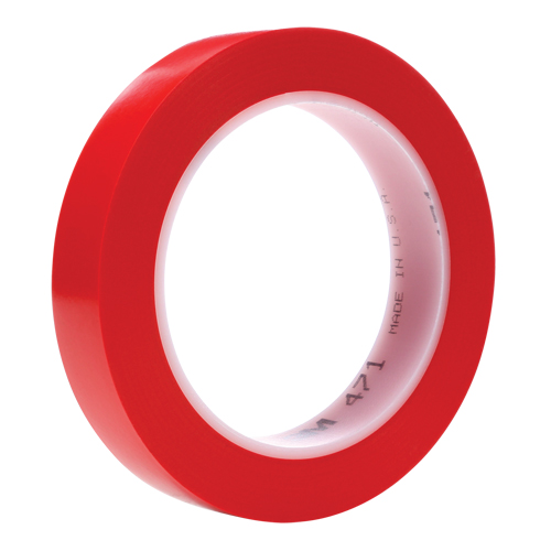 Ruban en vinyle 471, 19 mm (3/4") la x 32,9 m (108') lo, 5,3 mils, Rouge NTL Industrial