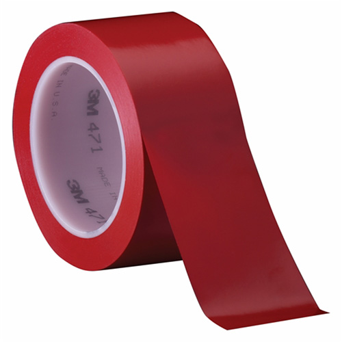 Ruban en vinyle 471, 102 mm (4") la x 32,9 m (108') lo, 5,2 mils, Rouge NTL Industrial