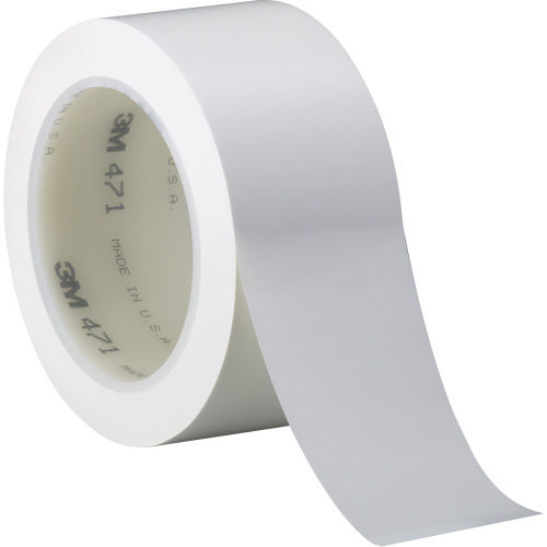 Ruban en vinyle 471, 38 mm (1-1/2") la x 32,9 m (108') lo, 5,2 mils, Blanc NTL Industrial