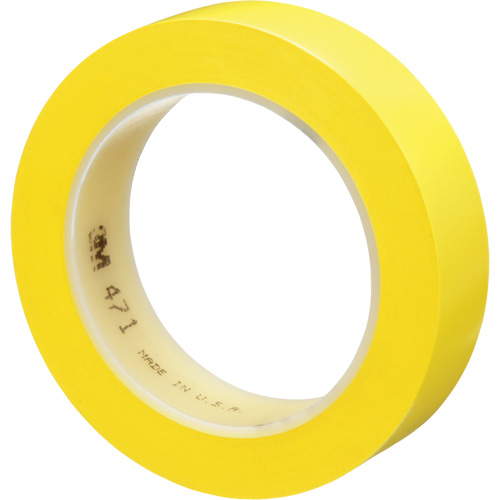 Ruban en vinyle 471, 25,4 mm (1") la x 32,9 m (108') lo, 5,3 mils, Jaune NTL Industrial