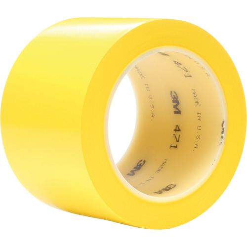Ruban en vinyle 471, 76,2 mm (3") la x 32,9 m (108') lo, 5,2 mils, Jaune NTL Industrial