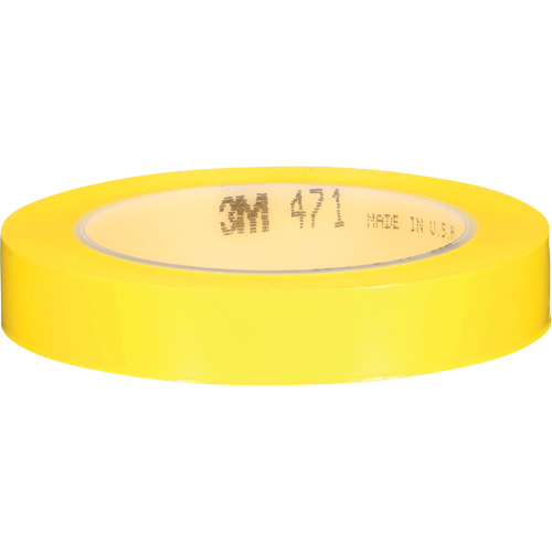 Ruban en vinyle 471, 19 mm (3/4") la x 32,9 m (108') lo, 5,3 mils, Jaune NTL Industrial