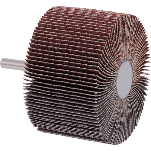 Mounted Flap Wheel, A80 Grit, 3" x 2" x 1/4" NTL Industrial