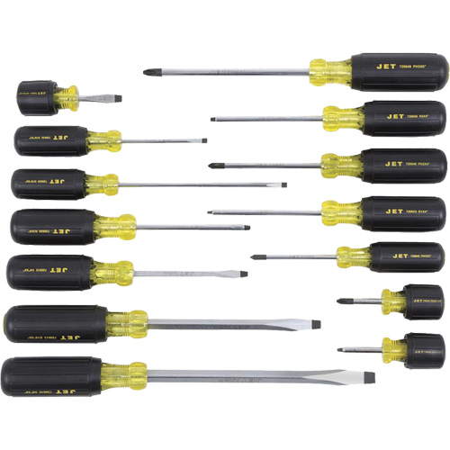 JKS-14S Cushion Grip Screwdriver Set, 14 Pcs. NTL Industrial