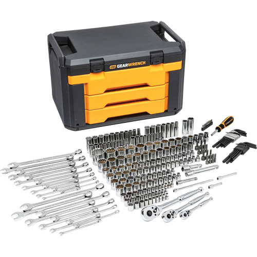 Mechanic's Tool Set in 3-Drawer Storage Box NTL Industrial
