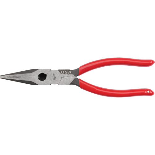 Long Nose Dipped Grip Pliers, 8" L NTL Industrial