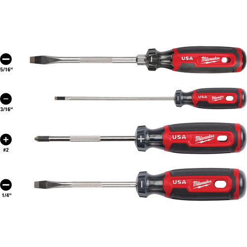 Cushion Grip Screwdriver Set, 4 Pcs. NTL Industrial