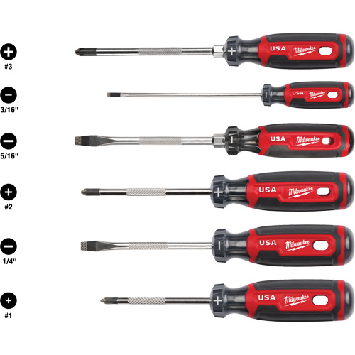 Cushion Grip Screwdriver Set, 6 Pcs. NTL Industrial