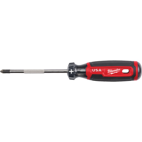 Tournevis Phillips, Tige de #2, Ronde, 211 mm lo, Prise en Coussin&eacute;e NTL Industrial