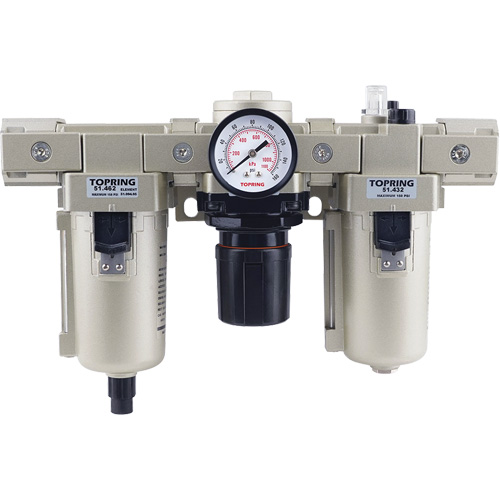 Filtre, r&eacute;gulateur, lubrifiant avec bol m&eacute;tallique, 1/2" NPT, 150 psi NTL Industrial