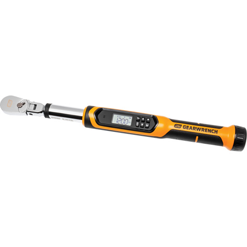 Cl&eacute; dynamom&eacute;trique &agrave; t&ecirc;te flexible avec angle, &eacute;lectronique, Entraînement 3/8" carr&eacute;, 120 - 1200 lb-pi NTL Industrial