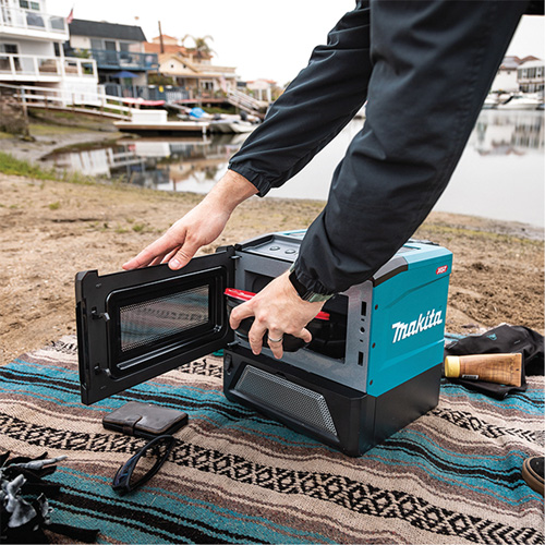 Four &agrave; micro-ondes sans fil 40 V Max XGT (outil seulement), 350 W/500 W, Noir/bleu NTL Industrial