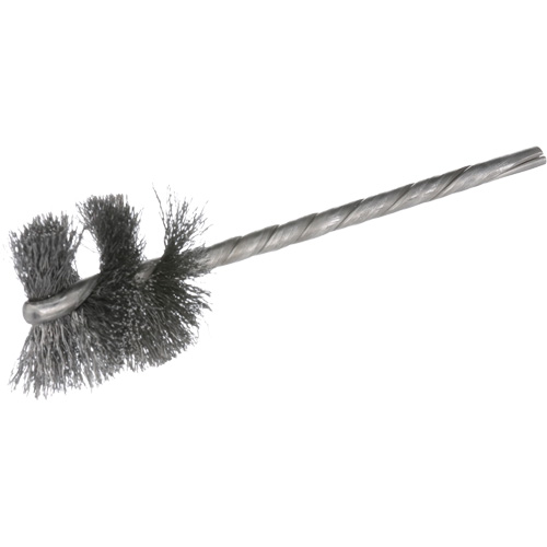 Ensemble de brosses internes &agrave; fils m&eacute;talliques ondul&eacute;s HeliTuf, 3/8" dia. x 1" l, 3-1/2" longueur hors tout NTL Industrial
