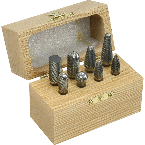 Jeu de fraises au carbure &agrave; coupe double, 8 morceaux NTL Industrial