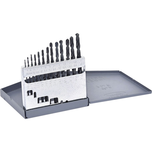 Hyper Jobber Length Drill Bit Set, 13 Pieces, High Speed Steel NTL Industrial