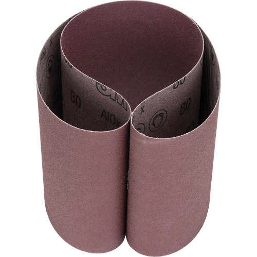 Courroie abrasive en toile 341D, 6" la x 48" lo, Oxyde d'aluminium, Grain 80 NTL Industrial