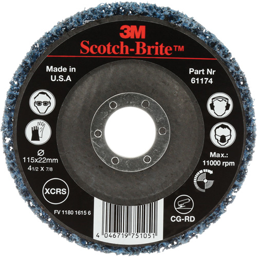 Disque de nettoyage et de d&eacute;capage Scotch-Brite, 4-1/2" dia., Grain Extra grossier, Carbure de silicium NTL Industrial