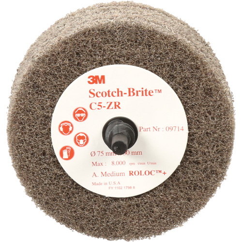 Scotch-Brite Cut & Polish Disc, 75 mm x 30 mm, 20 mm Arbor, Aluminum Oxide, 7500 RPM NTL Industrial