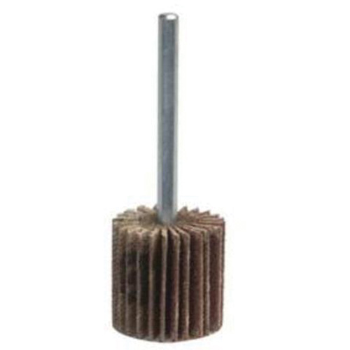 Grind-O-Flex Mini Mounted Flap Wheel, Aluminum Oxide, 80 Grit, 2" x 1" x 1/4" NTL Industrial