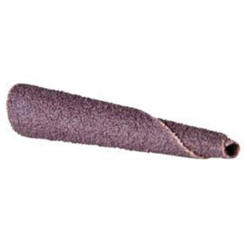 Cartouche de bande abrasive conique ALO, 100 Grain, 5/16" dia., Oxyde d'aluminium, 1-1/2" lo, 1/4" Dimension de l'arbre NTL Industrial