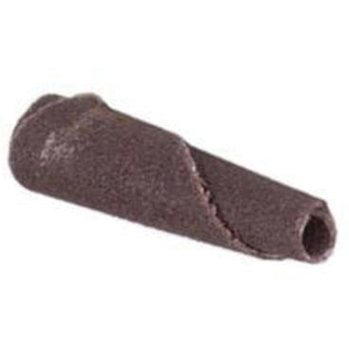 Cartouche de bande abrasive conique ALO, 100 Grain, 3/16" dia., Oxyde d'aluminium, 1" lo, 1/8" Dimension de l'arbre NTL Industrial