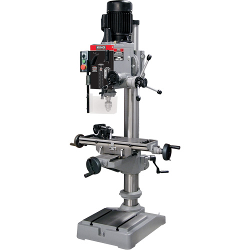 Gearhead Milling Drilling Machine, 6 Speeds, 1-1/4" Drilling Capacity NTL Industrial
