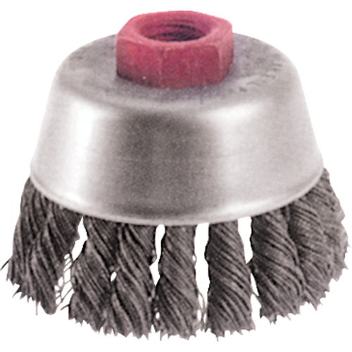Brosses-boisseau &agrave; fils nou&eacute;s - Petites rectifieuses &agrave; grande vitesse, 2-3/4" dia. x 5/8"-11 arbre NTL Industrial