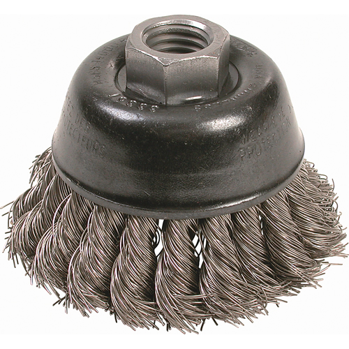 Brosses-boisseau &agrave; fils nou&eacute;s - Petites rectifieuses &agrave; grande vitesse, 2-3/4" dia. x 5/8"-11 arbre NTL Industrial