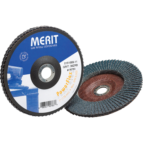Flap Wheels, 4-1/2" x 7/8", Type 27, 60 Grit, Zirconium NTL Industrial