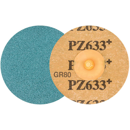 TWIST TOPCUT Sanding Disc, 3" Dia., 80 Grit, Zirconium NTL Industrial
