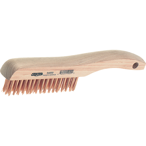 Shoe Handle Scratch Brush, Steel, 4" X 16" Wire Rows, 10" Long NTL Industrial