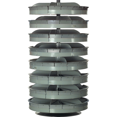Rotabin&reg; Storage Units, 500 lbs. Capacity per Level, 6 Level, 41" H x 28" Dia. NTL Industrial