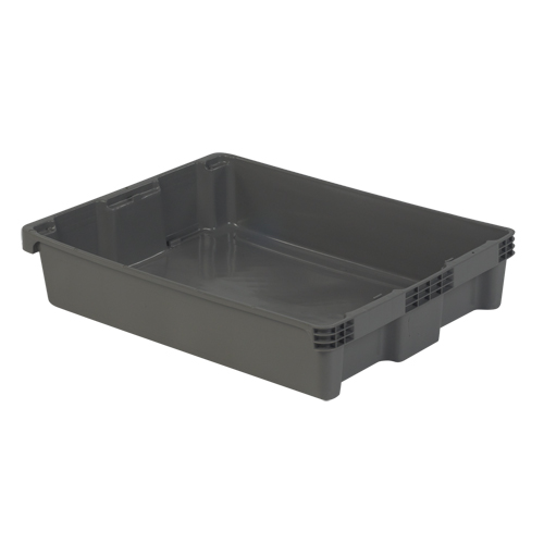 Contenants Stack-N-Nest Polylewton, 6,1" x 29,6" x 22,4", Gris NTL Industrial