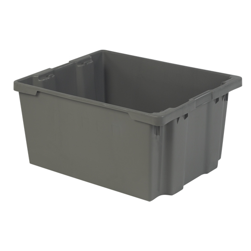 Contenants Stack-N-Nest Polylewton, 15,1" x 30,1" x 24", Gris NTL Industrial