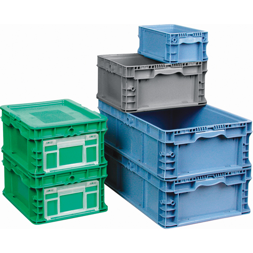 StakPak Plus 4845 System Containers, 15" W x 12" D x 7.5" H, Grey NTL Industrial