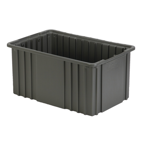 Contenant Divider Box, Poly&eacute;thyl&egrave;ne, 15,5" la x 9,9" p x 8" h, Gris NTL Industrial