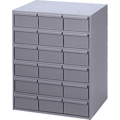 Industrial Drawer Cabinets, 18 Drawers, 17-1/4" W x 11-5/8" D x 21-1/4" H, Grey NTL Industrial