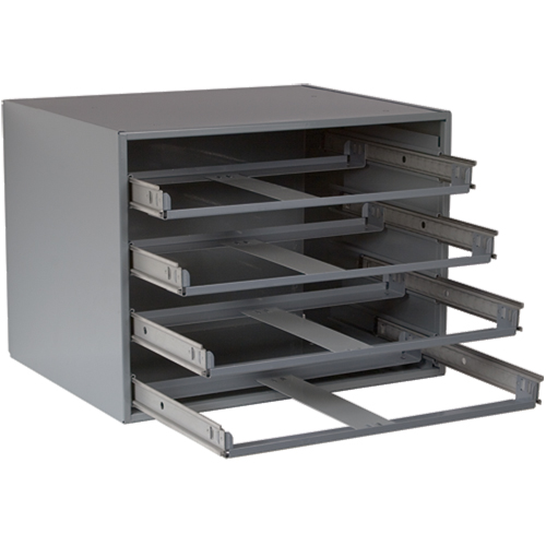 Casiers pour boîtes &agrave; compartiments, Acier, 4 compartiments, 20" la x 15-3/4" p, 15" h, Gris NTL Industrial