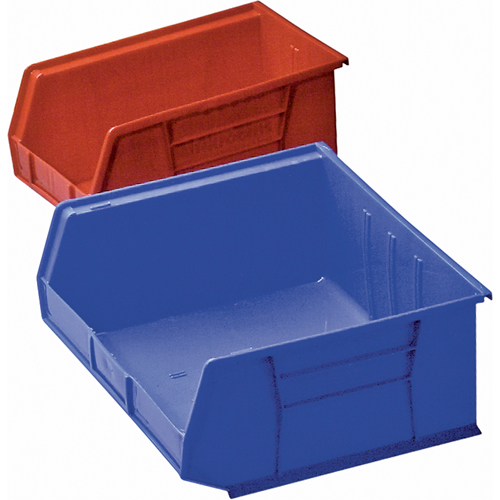 Plastic Bin, 8-1/4" W x 9" H x 18" D, Blue NTL Industrial