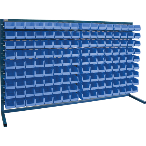 Louvered Rack with Bins, 144 Bins, 72" W x 15" D x 40" H NTL Industrial