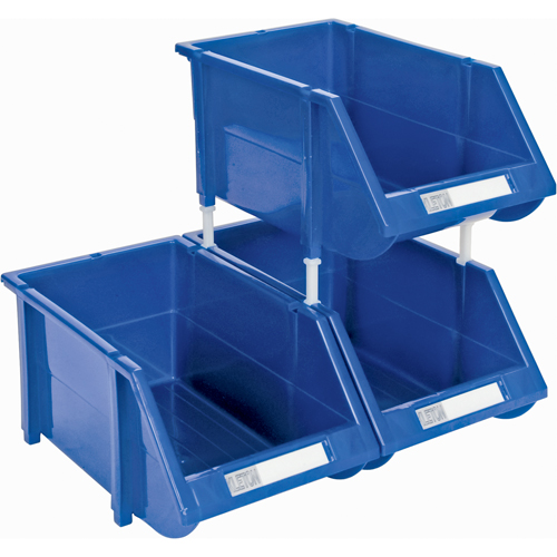 Stack & Hang Bin, 4-13/16" W x 3-3/16" H x 7-1/8" D, Blue NTL Industrial