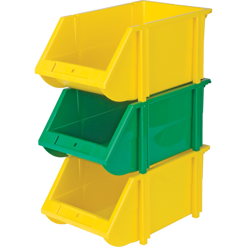 Stack & Hang Bin, 5-7/8" W x 4-11/16" H x 9-13/16" D, Yellow NTL Industrial