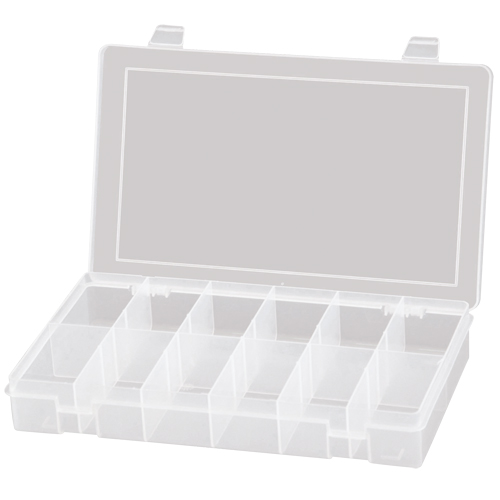 Boîtes &agrave; compartiments compactes en polypropyl&egrave;ne, 11" la x 6-3/4" p x 1-3/4" h, 12 compartiments NTL Industrial