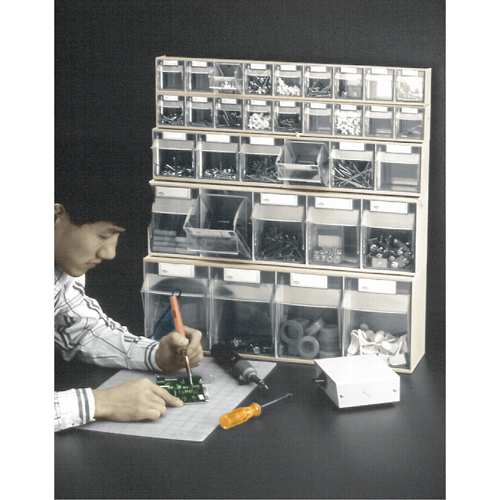 Syst&egrave;me de casiers modulaires Tip-Out, 23-5/8" la x 2-1/2" p x 3-1/8" h, 9 tiroirs NTL Industrial