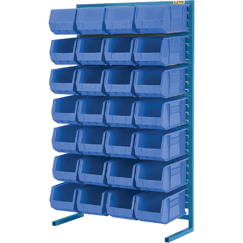 Single-Sided Stationary Bin Rack, 36" W x 12" D x 61" H, 28 Bins NTL Industrial